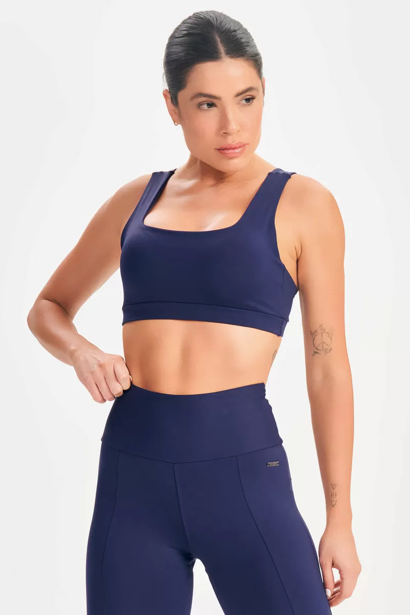 Lets Gym - Top Basic Flex Azul Marinho - 2624AZ