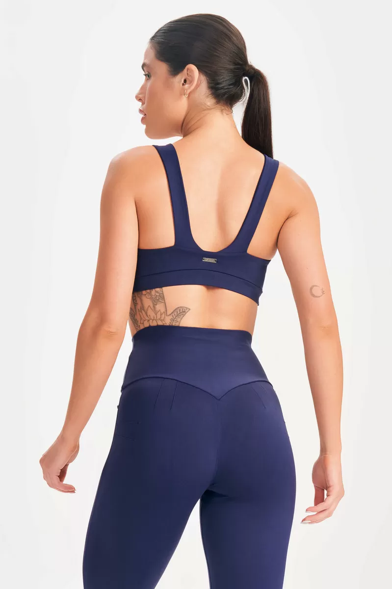 Lets Gym - Top Basic Flex Azul Marinho - 2624AZ