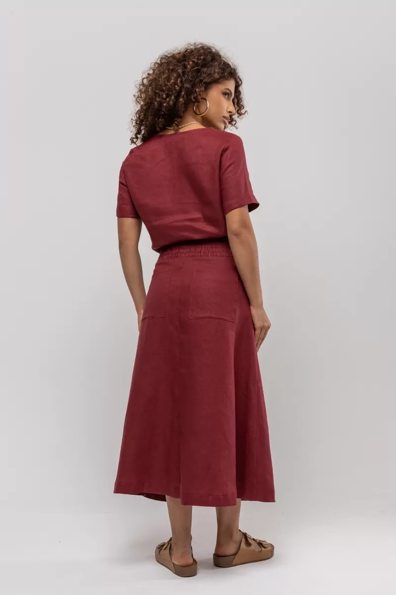 Hidrogênio - V-NECK WINE BLOUSE - 20383043