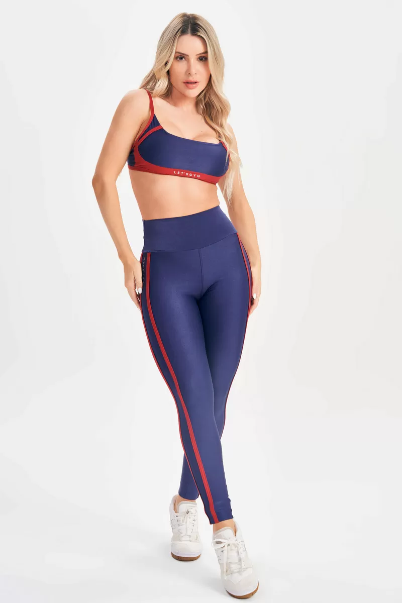 Lets Gym - Navy Blue Hit Leggings - 2701AZ