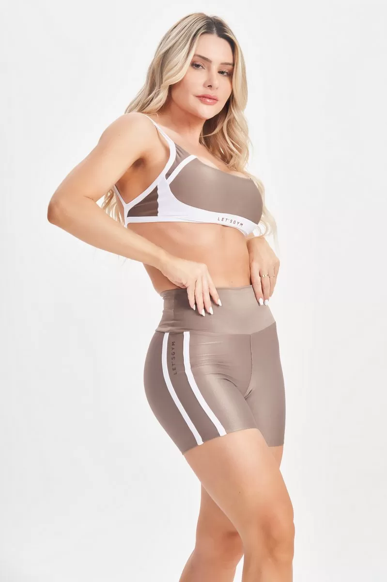 Lets Gym - Hit Shorts Blue Brown - 2702CT