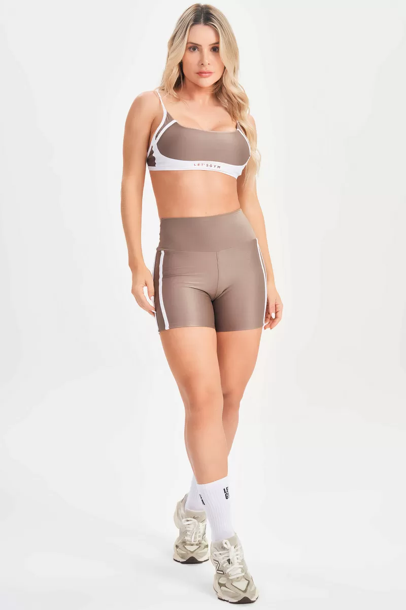 Lets Gym - Hit Shorts Blue Brown - 2702CT