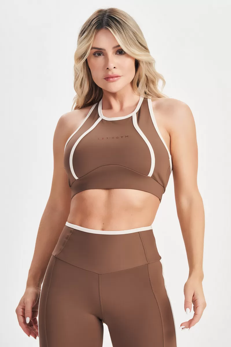 Lets Gym - Top Chronos Marrom - 2703MR