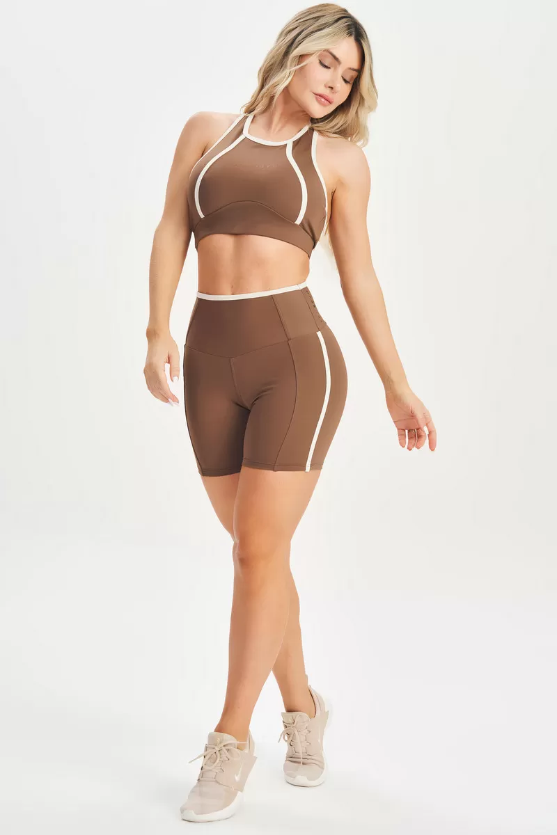 Lets Gym - Shorts Chronos Marrom - 2705MR