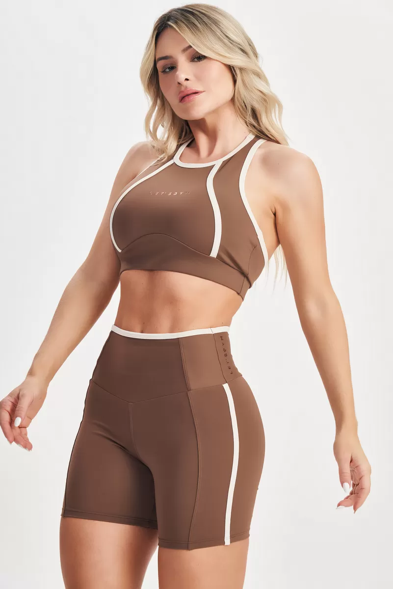 Lets Gym - Shorts Chronos Marrom - 2705MR