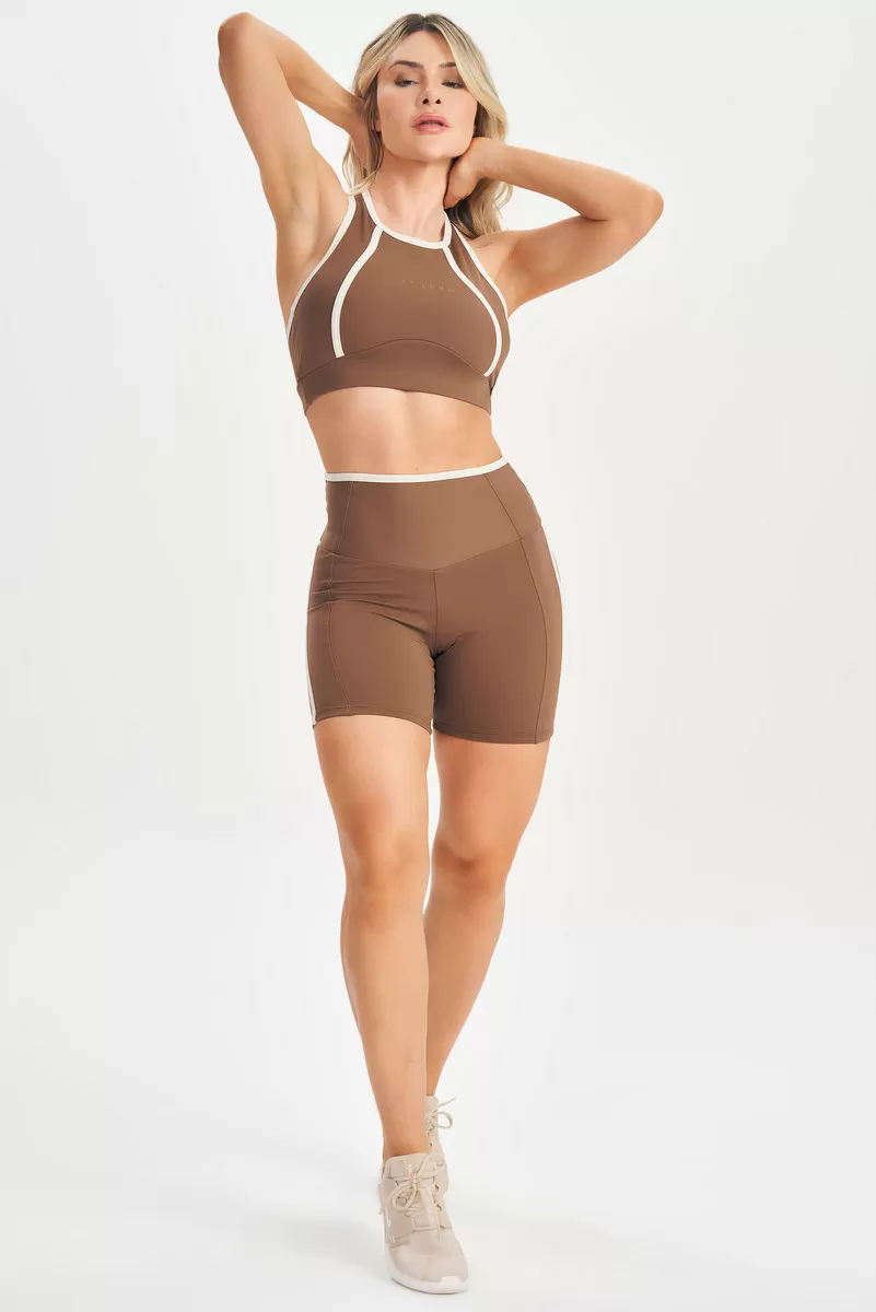 Lets Gym - Shorts Chronos Marrom - 2705MR