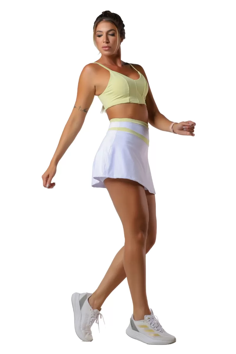 Garotafit - Shorts Saia Dizzy Amarelo Candy - SAB26BRJC
