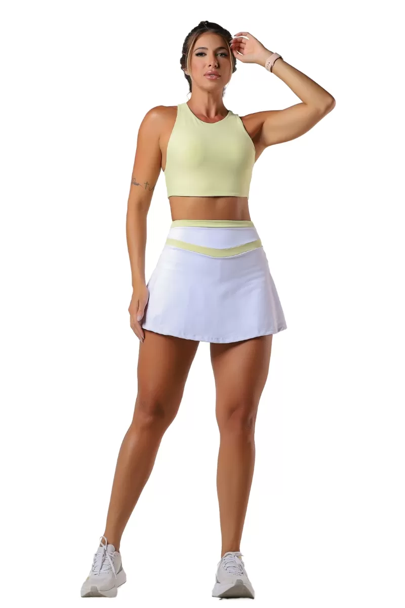 Garotafit - Shorts Saia Dizzy Amarelo Candy - SAB26BRJC