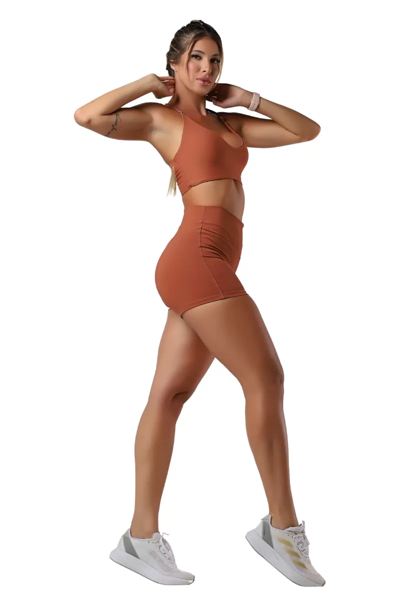 Garotafit - Peppy Hazelnut Shorts - SH547NA