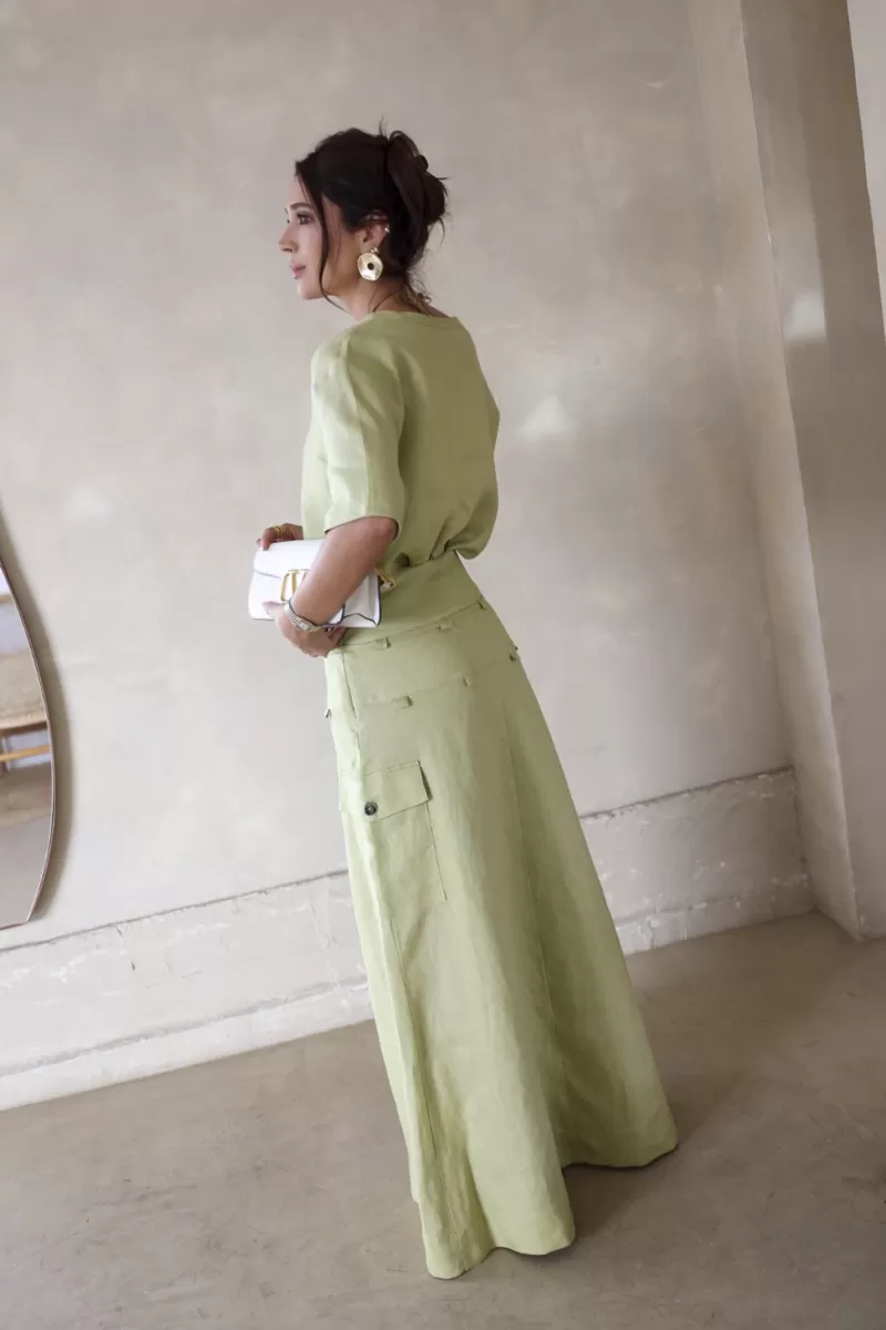 Hidrogênio - LONG UTILITY CAPIM SKIRT - 20406400