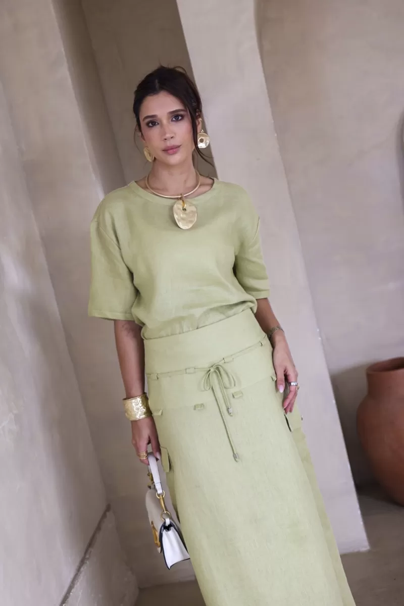 Hidrogênio - LONG UTILITY CAPIM SKIRT - 20406400