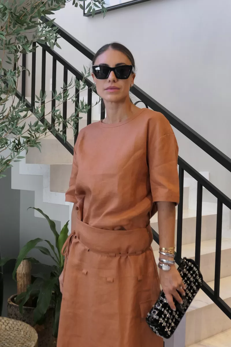 Hidrogênio - CAMISETA DE LINHO PURO TERRA - 20400332