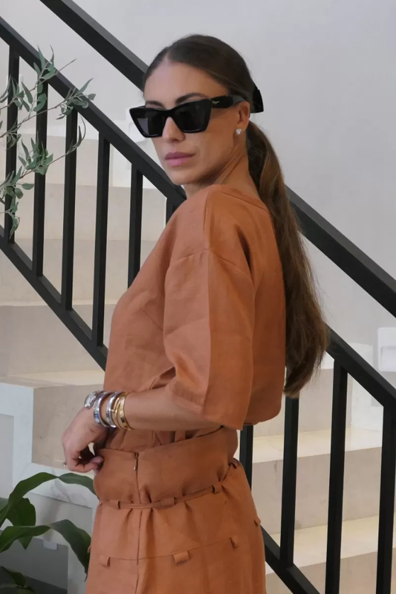 Hidrogênio - CAMISETA DE LINHO PURO TERRA - 20400332