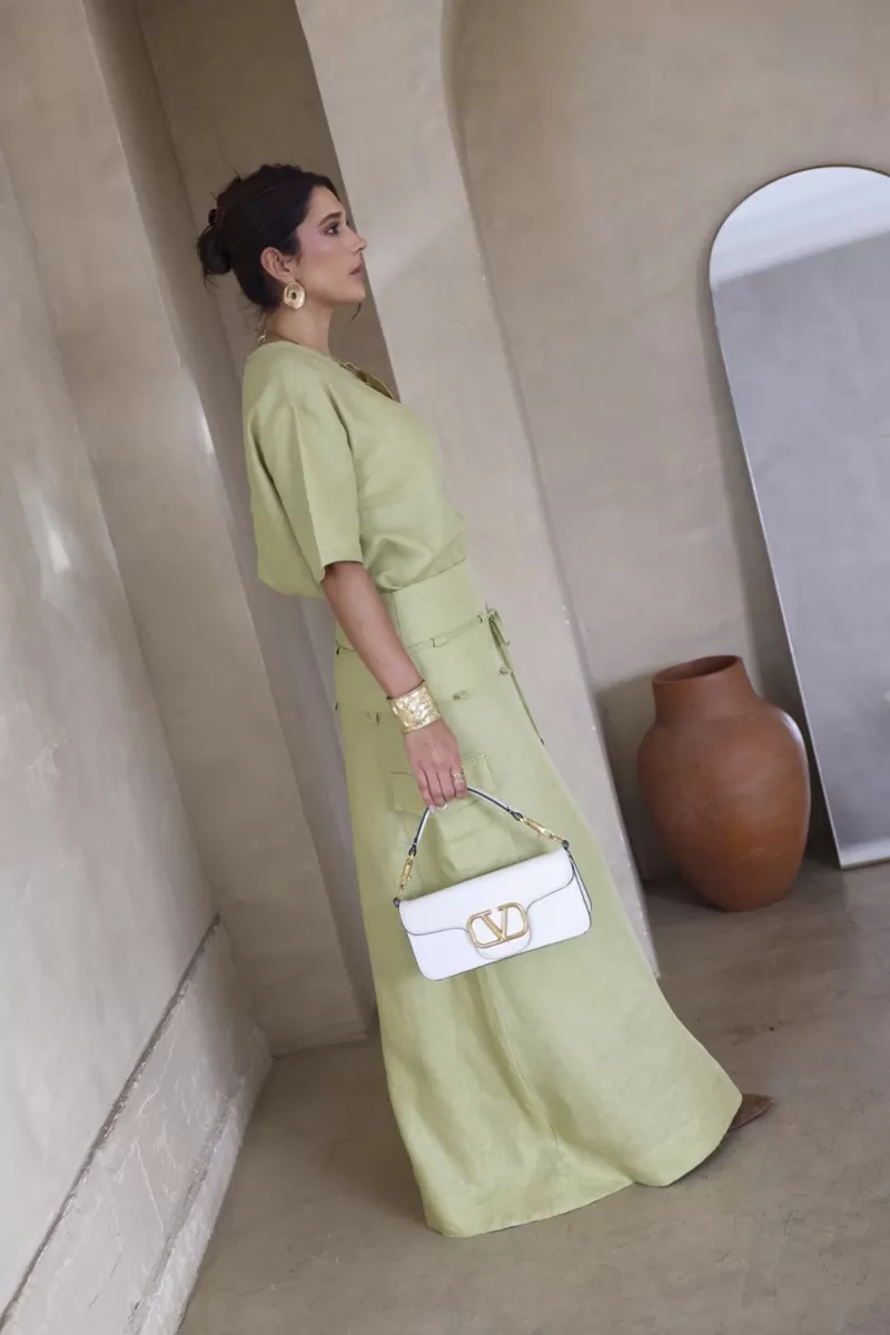 Hidrogênio - CAMISETA DE LINHO PURO CAPIM - 20400400