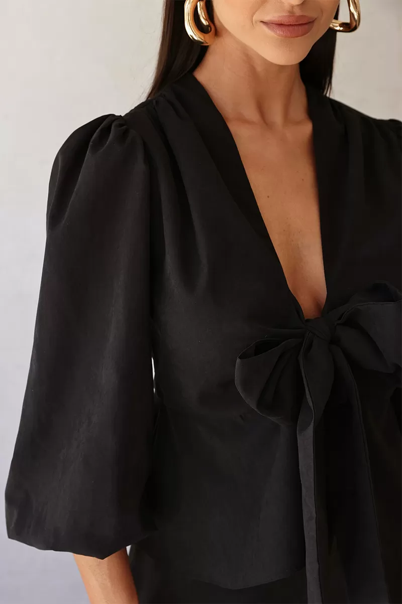 Dot Clothing - Loreta Dot Clothing Shirt and Pants Set Black - 2688PRETO