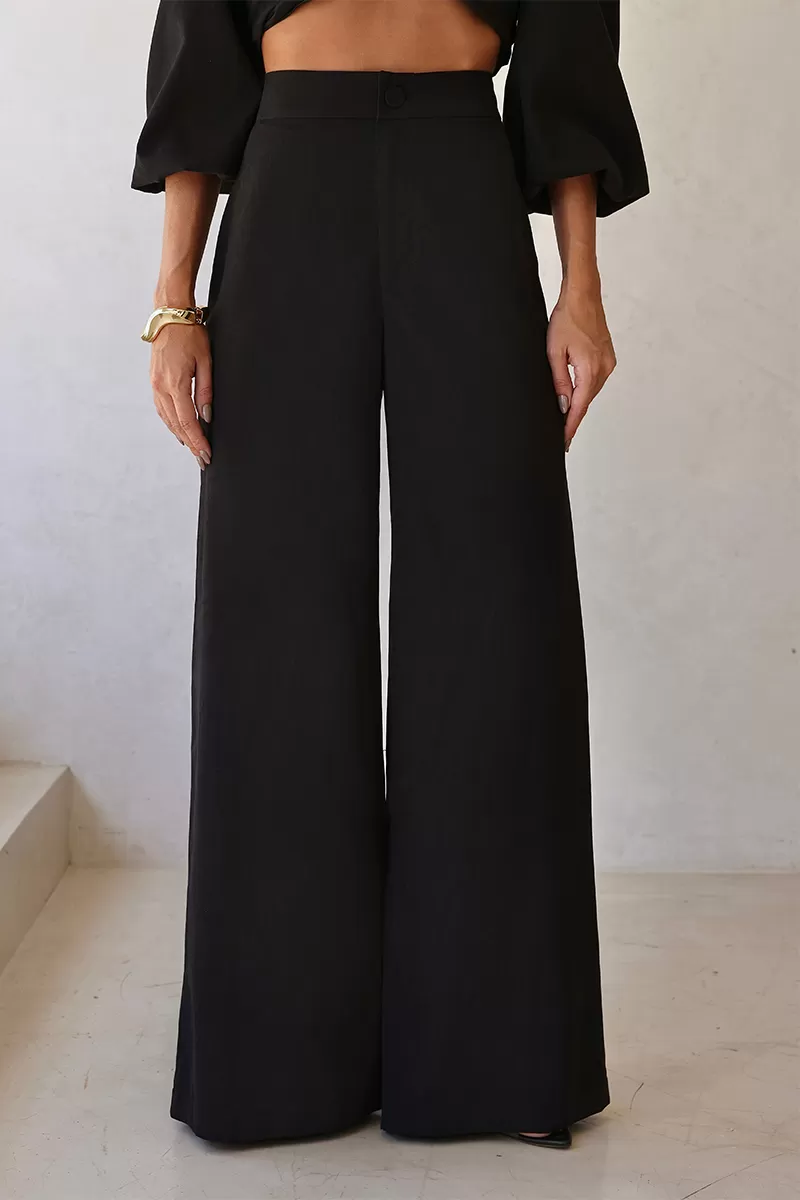 Dot Clothing - Loreta Dot Clothing Shirt and Pants Set Black - 2688PRETO