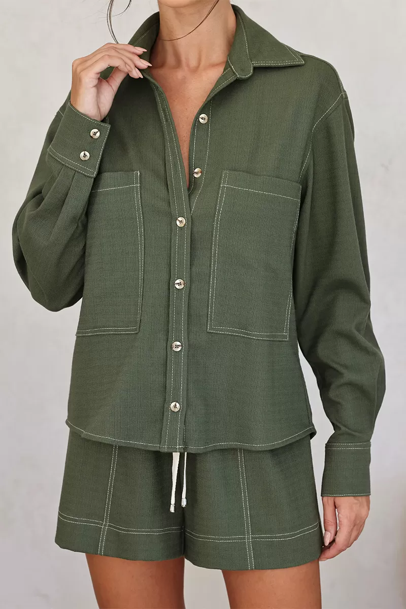 Dot Clothing - Dot Clothing Tiana Shorts and Green Shirt Set - 2669VERDE