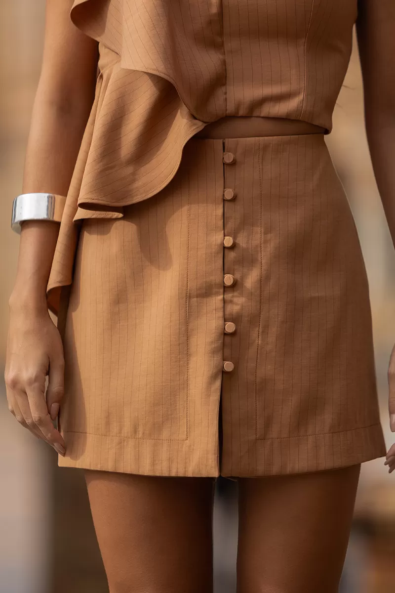 Dot Clothing - Set Dot Clothing Lola Shirt with frill Beige - 2657BEGE