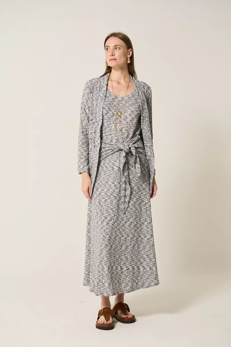 Hidrogênio - GODDESS SKIRT WITH BELT TO TIE GRAY - 20389030