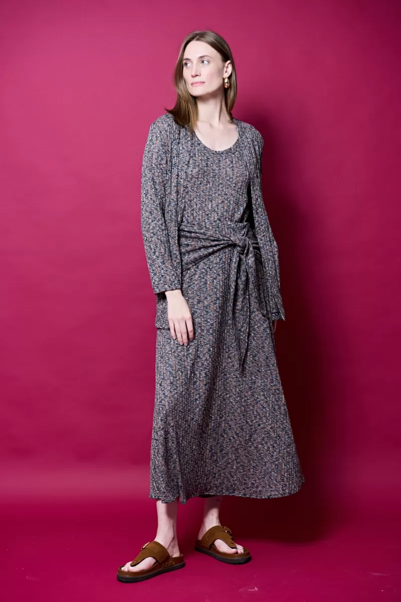 Hidrogênio - GODDESS SKIRT WITH BELT TO TIE BROWN - 20389031