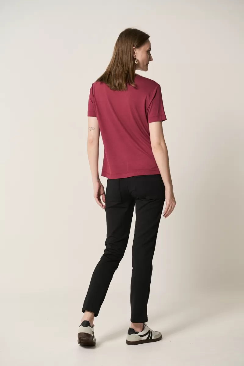 Hidrogênio - CAMISETA AMPLA TRICOT BORDO - 20371097