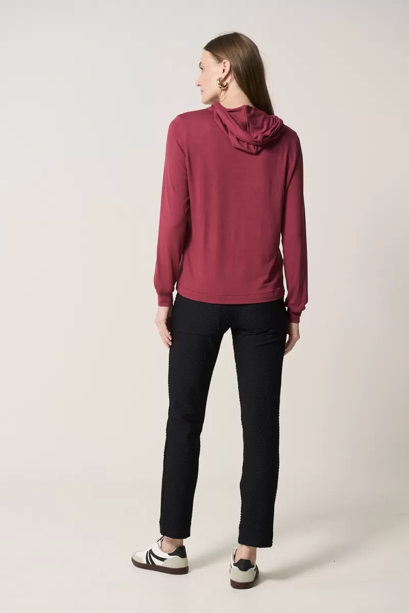 Hidrogênio - BLUSA TRICOT DE CAPUZ BORDO - 20363097