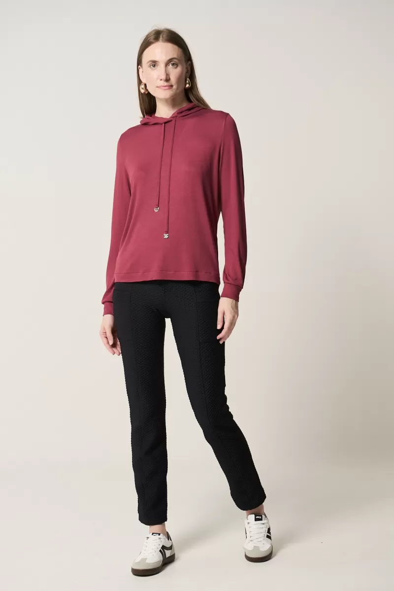 Hidrogênio - BLUSA TRICOT DE CAPUZ BORDO - 20363097