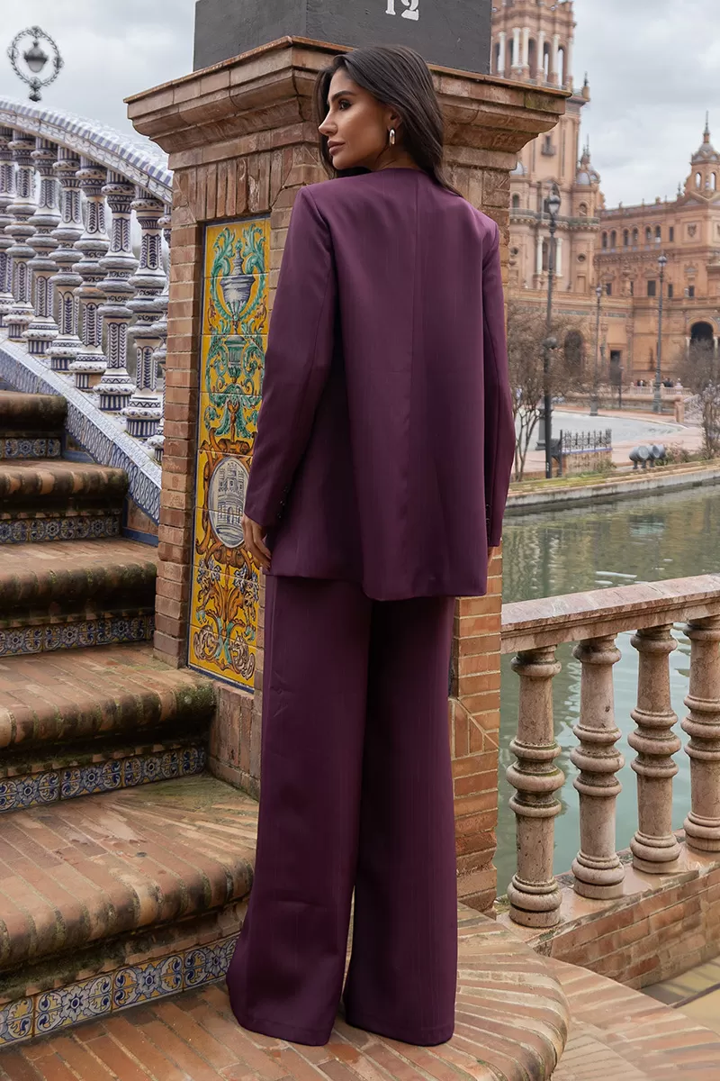 Dot Clothing - Max Blazer Dot Clothing Grape Pinstripe - 2684UVA