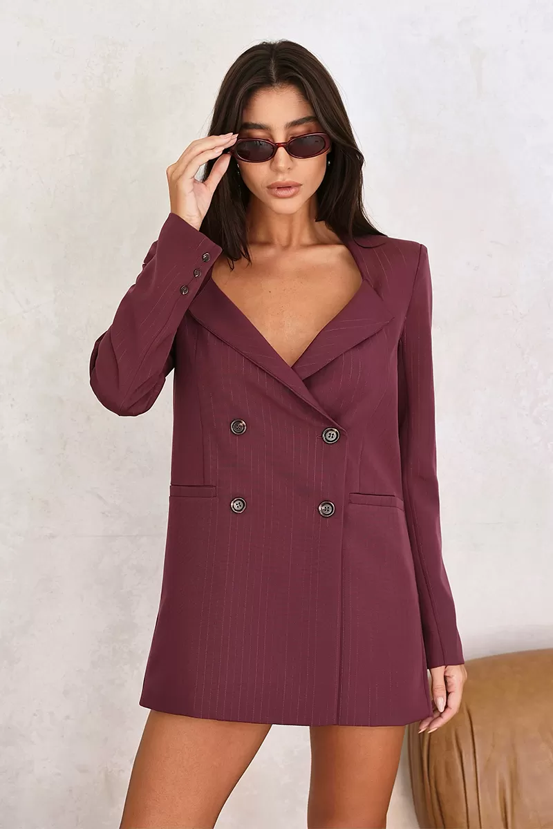 Dot Clothing - Max Blazer Dot Clothing Grape Pinstripe - 2684UVA