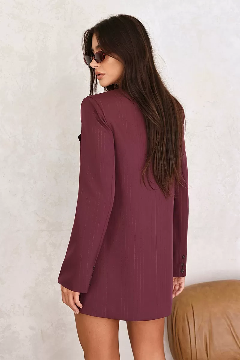 Dot Clothing - Max Blazer Dot Clothing Grape Pinstripe - 2684UVA