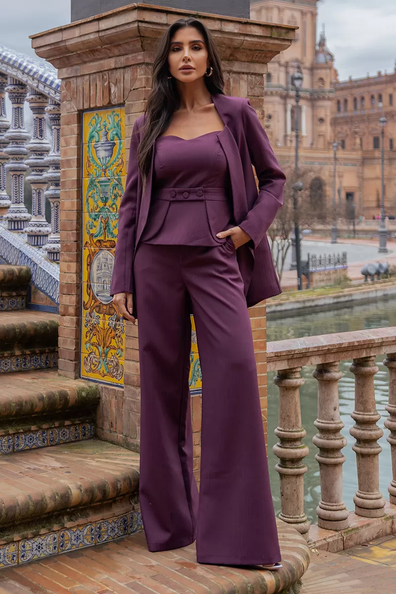 Dot Clothing - Max Blazer Dot Clothing Grape Pinstripe - 2684UVA