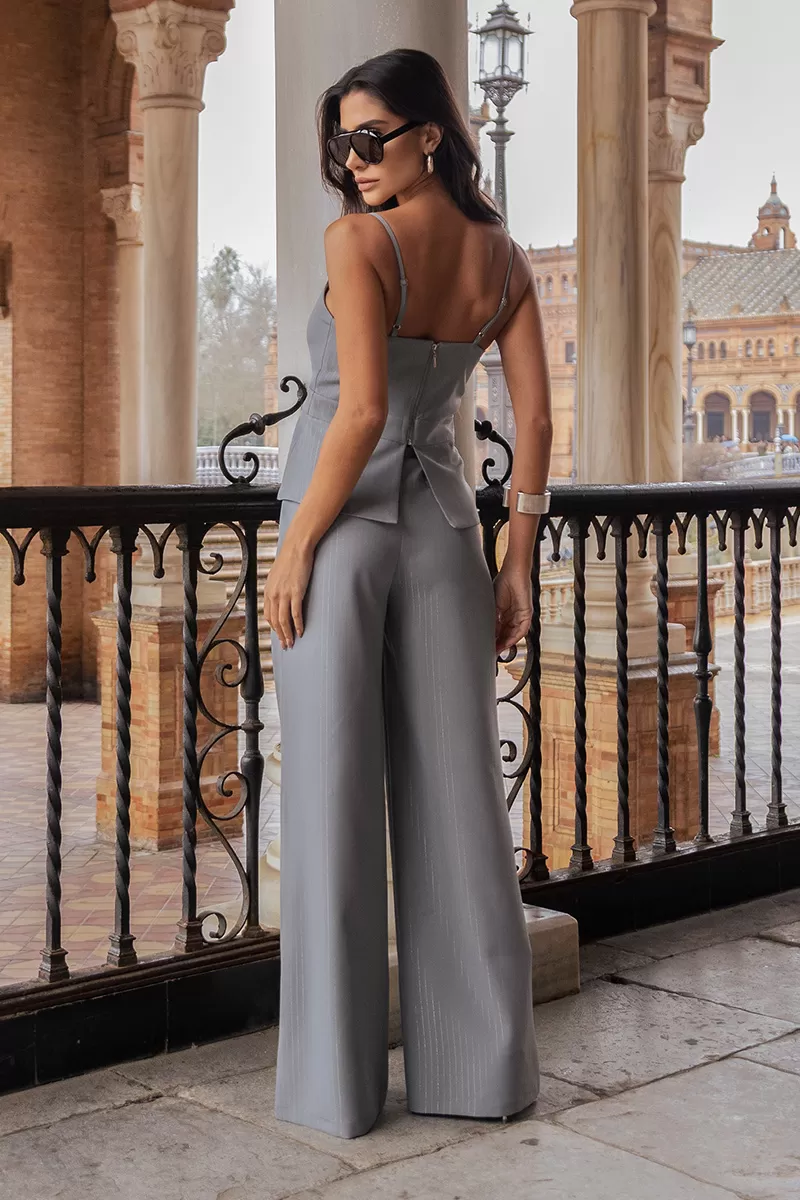 Dot Clothing - Dot Clothing Set Tailoring Pinstripe Gray - 2678CINZA