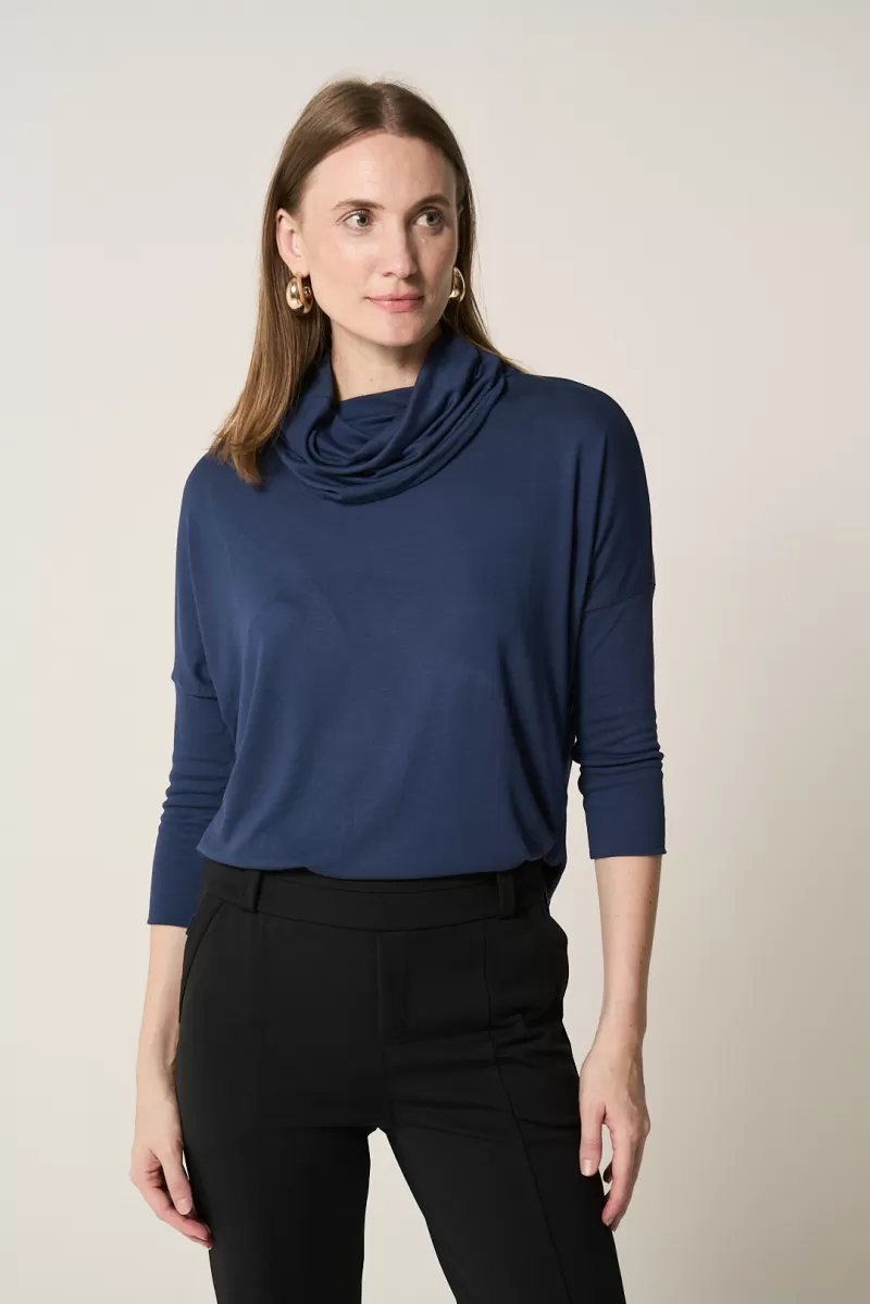 Hidrogênio - BLUSA QUADRADA C/ GOLA BOBA MARINHO - 20336004