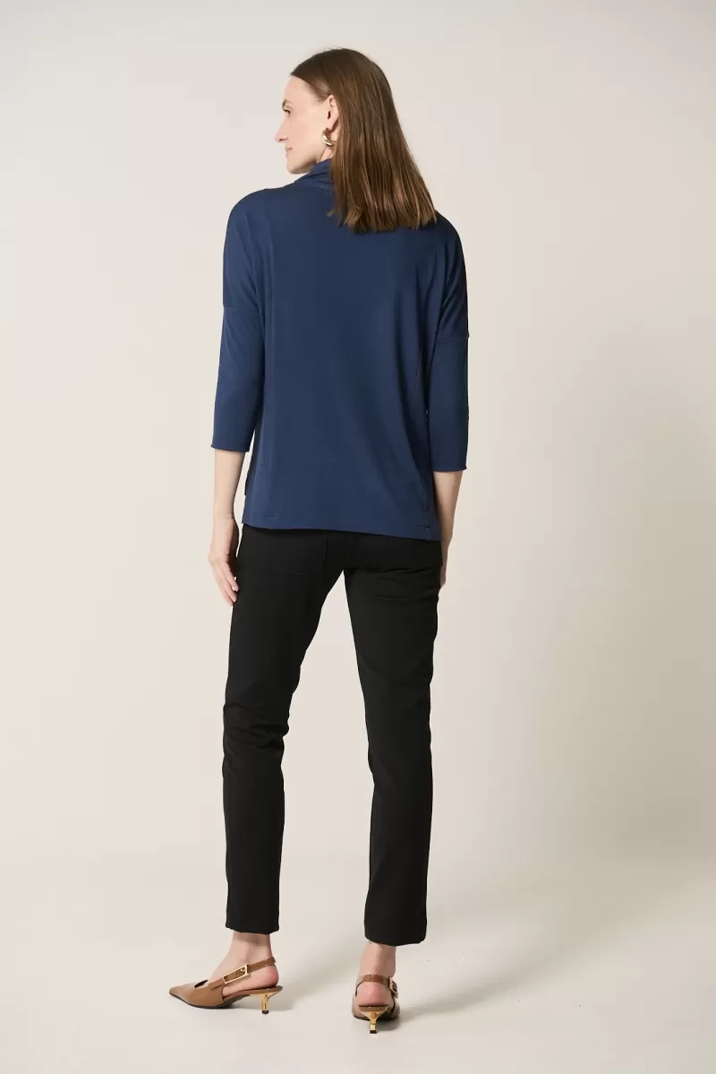 Hidrogênio - BLUSA QUADRADA C/ GOLA BOBA MARINHO - 20336004