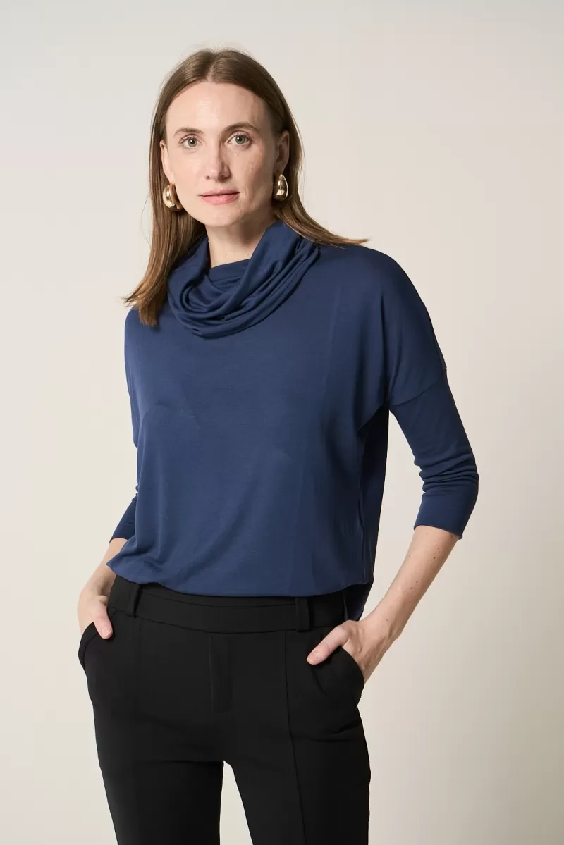 Hidrogênio - BLUSA QUADRADA C/ GOLA BOBA MARINHO - 20336004