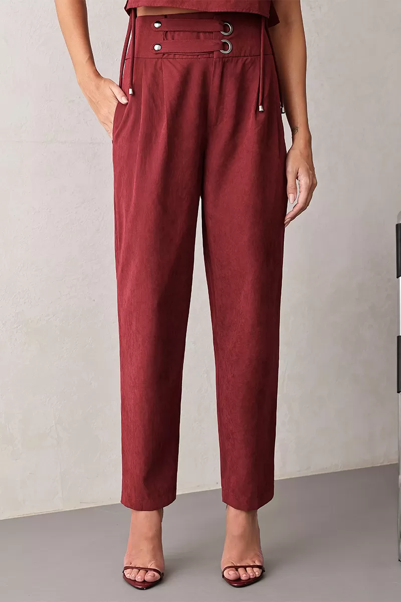 Dot Clothing - Set Dot Clothing Shirt and Pants Eyelets Marsala - 2668MARSALA