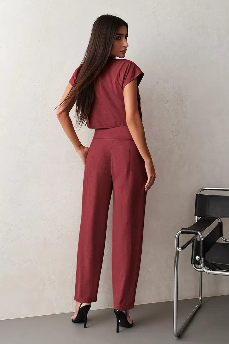 Dot Clothing - Set Dot Clothing Shirt and Pants Eyelets Marsala - 2668MARSALA