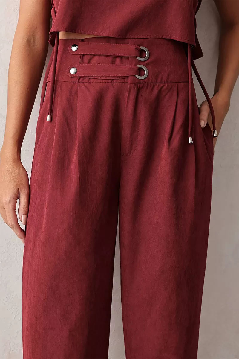 Dot Clothing - Set Dot Clothing Shirt and Pants Eyelets Marsala - 2668MARSALA