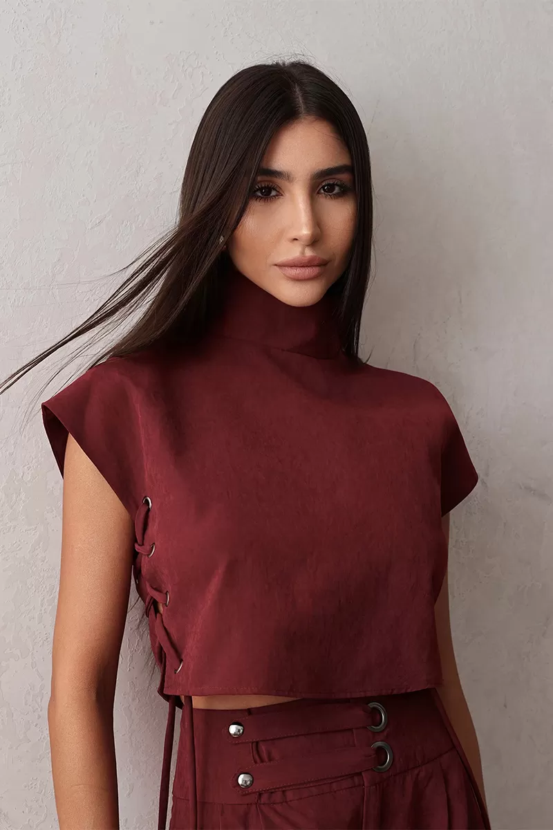 Dot Clothing - Set Dot Clothing Shirt and Pants Eyelets Marsala - 2668MARSALA