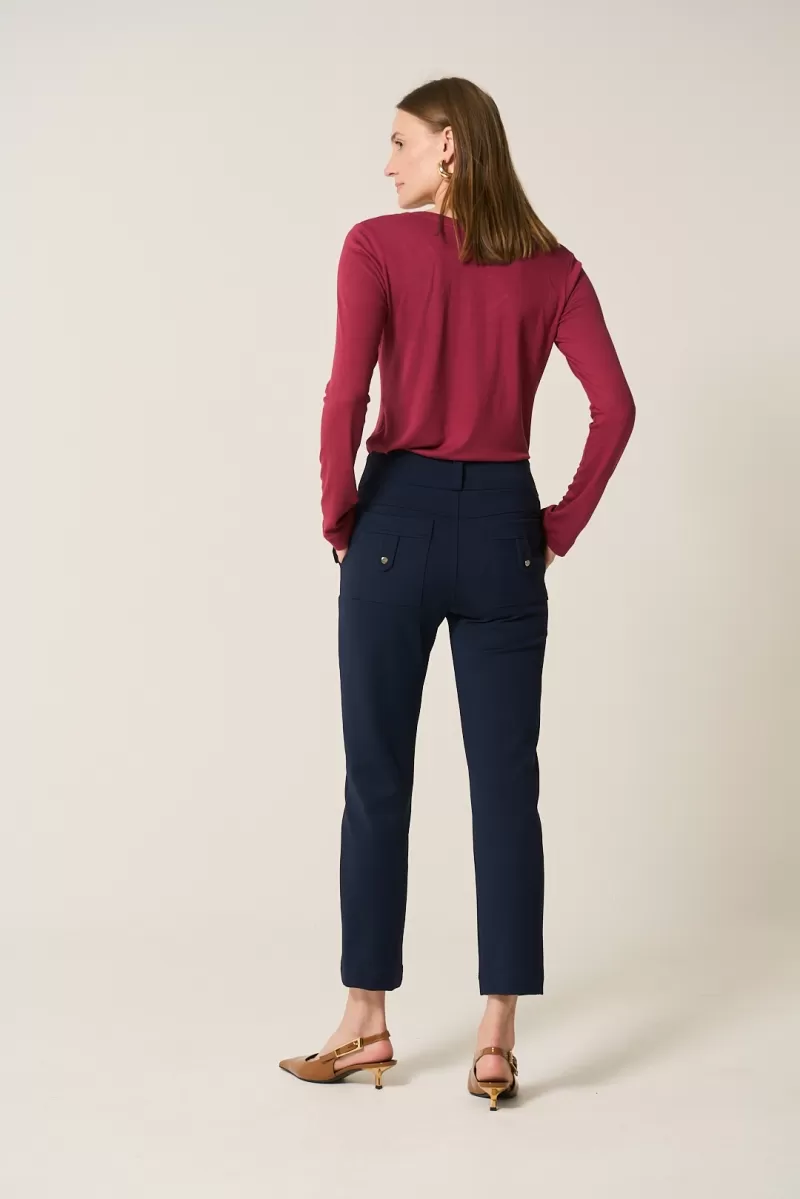 Hidrogênio - LONG SLEEVE V-NECK BLOUSE WITH EDGE - 20362097