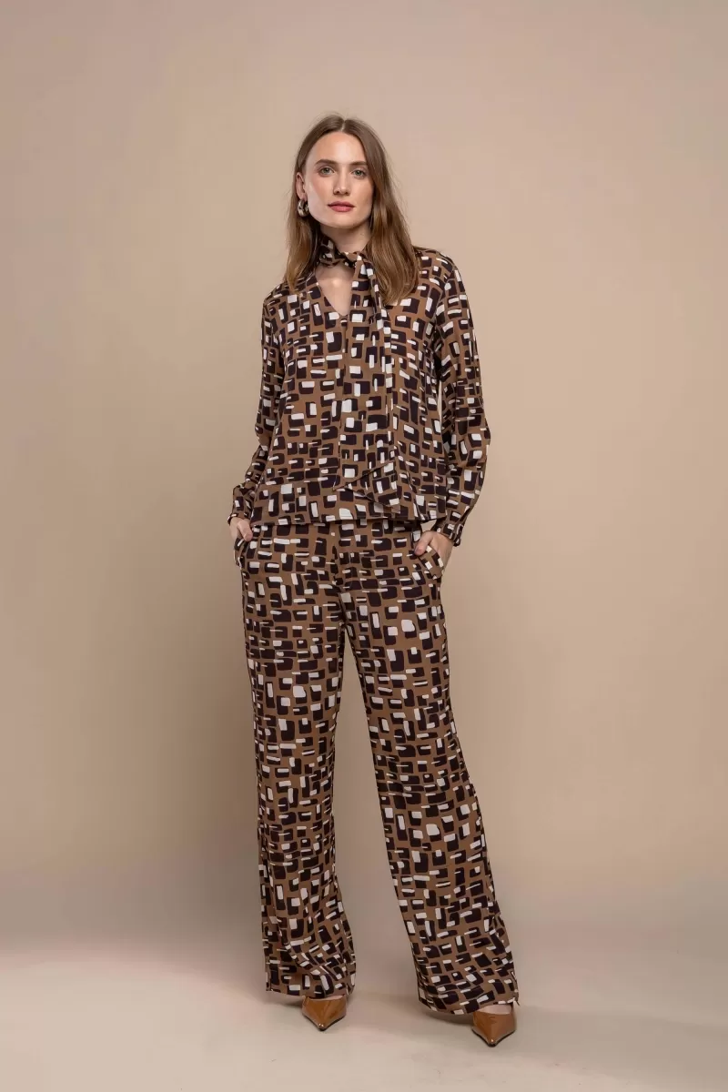 Hidrogênio - STRAIGHT PANTS WITH VERA PRINTED LAPEL - 20442110