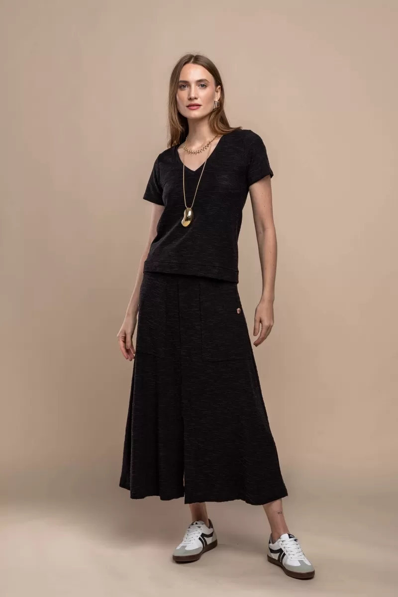 Hidrogênio - MIDI SKIRT WITH BLACK THREAD POCKET - 20354001