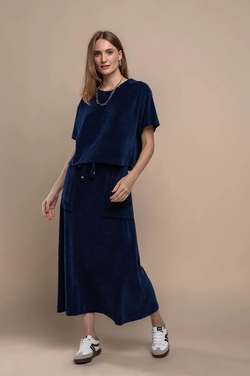 Hidrogênio - CAMISETA CROPPED MARINHO - 20372004