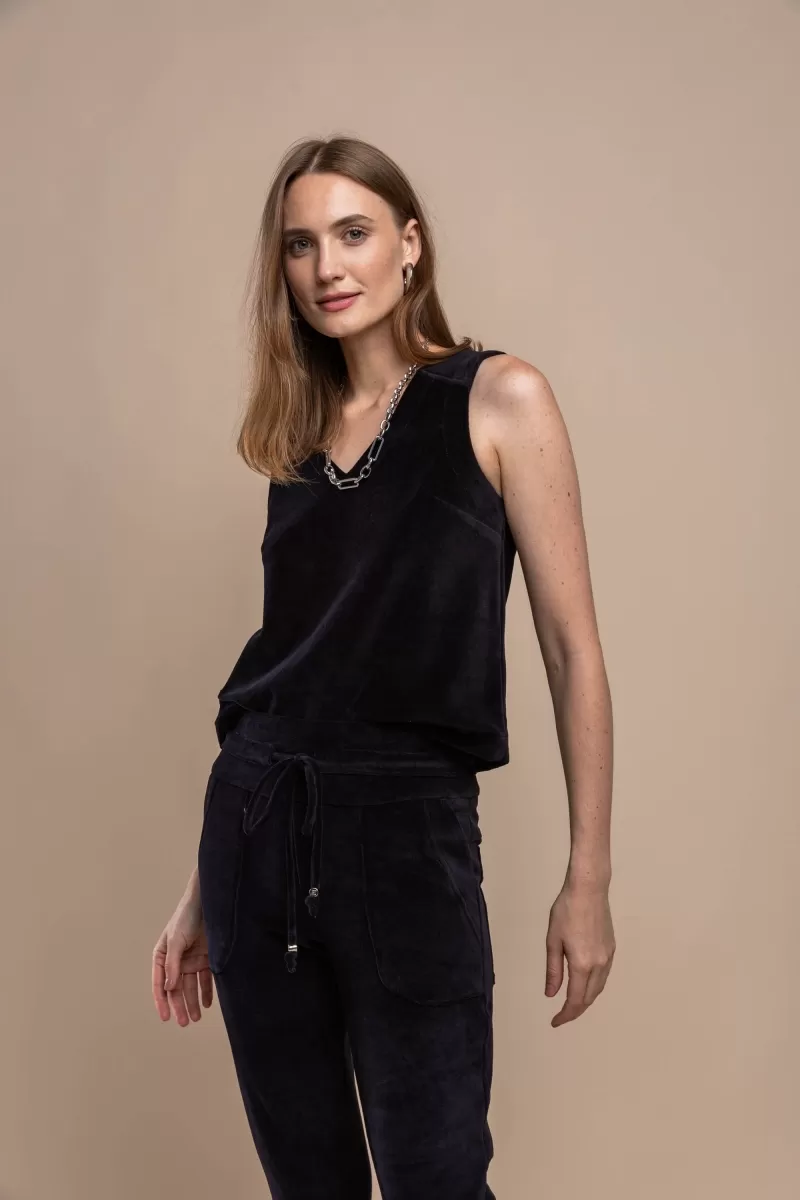 Hidrogênio - BLACK CUT-OUT TANK TOP - 20373001