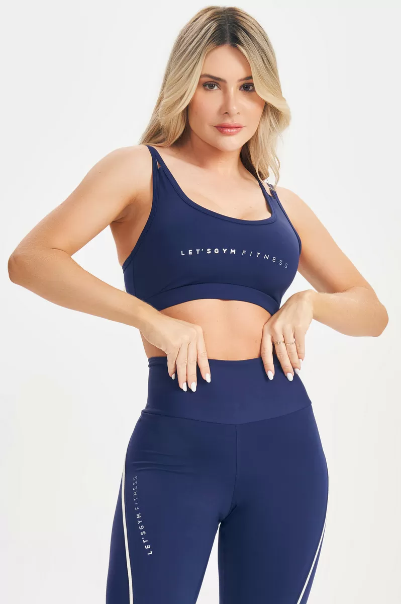 Lets Gym - Lets Basic Navy Blue Top - 2579AZM
