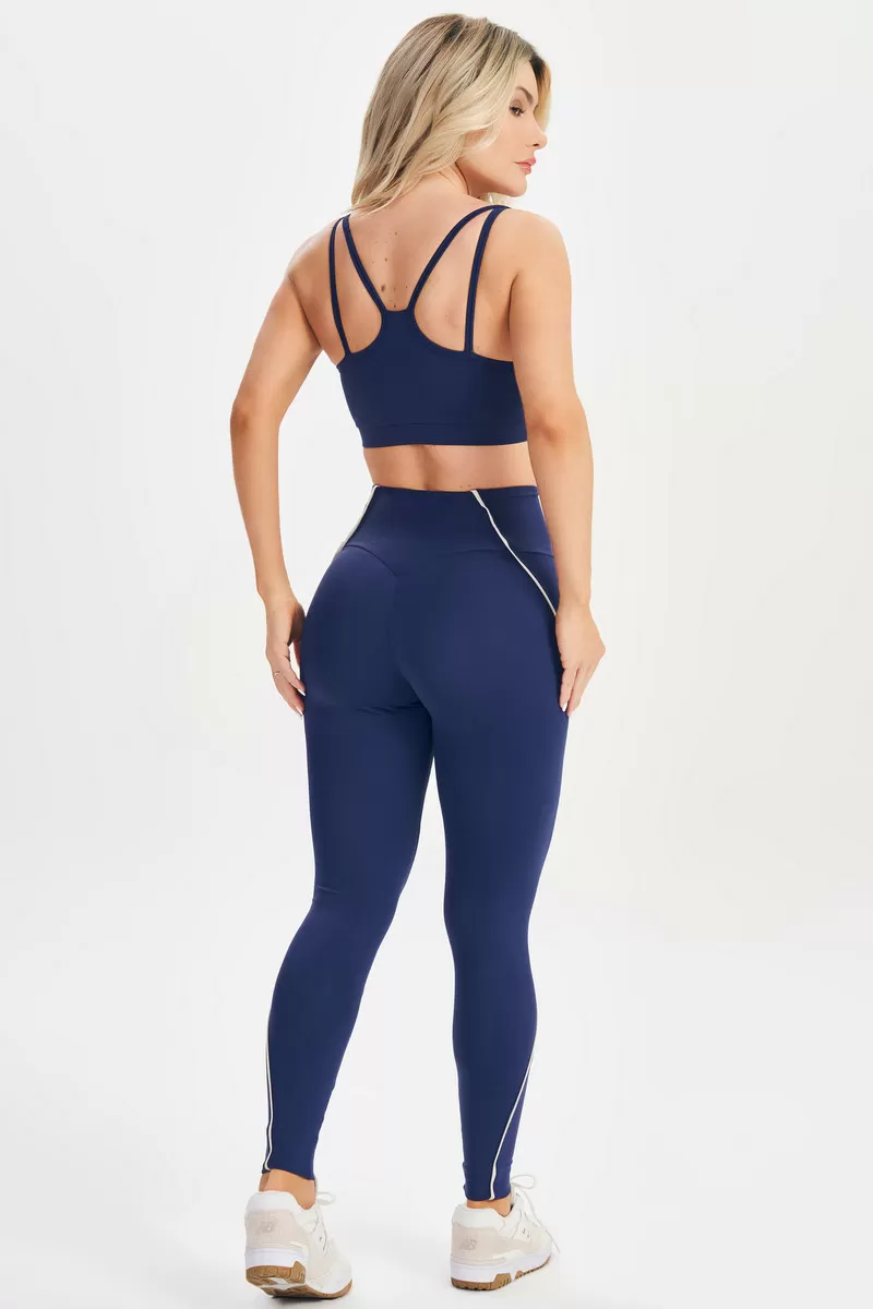 Lets Gym - Lets Basic Navy Blue Top - 2579AZM
