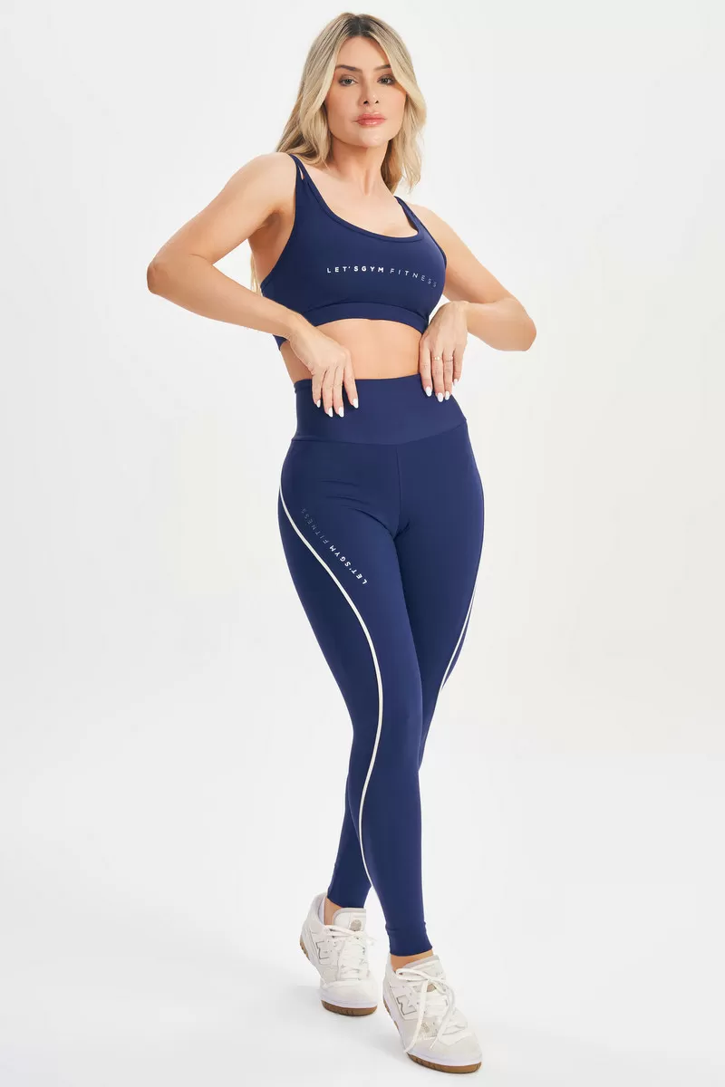 Lets Gym - Lets Basic Navy Blue Top - 2579AZM