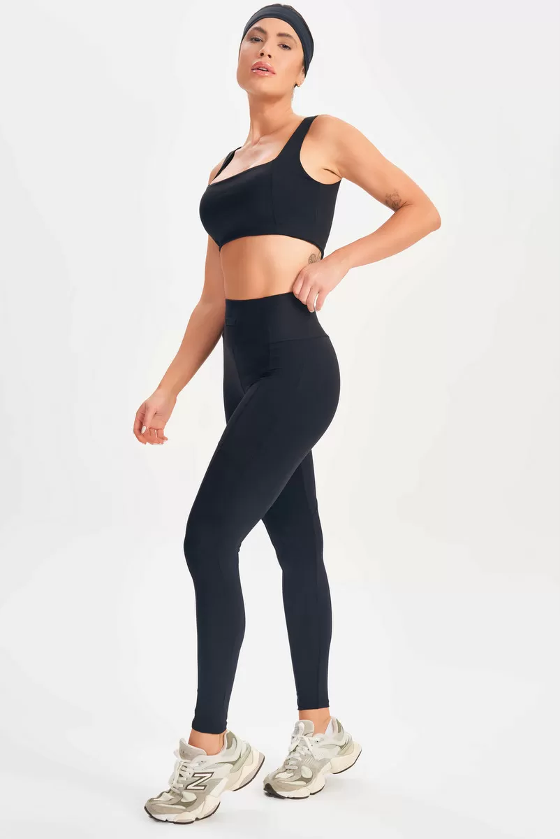 Lets Gym - Black Push Up Leggings - 2604PT