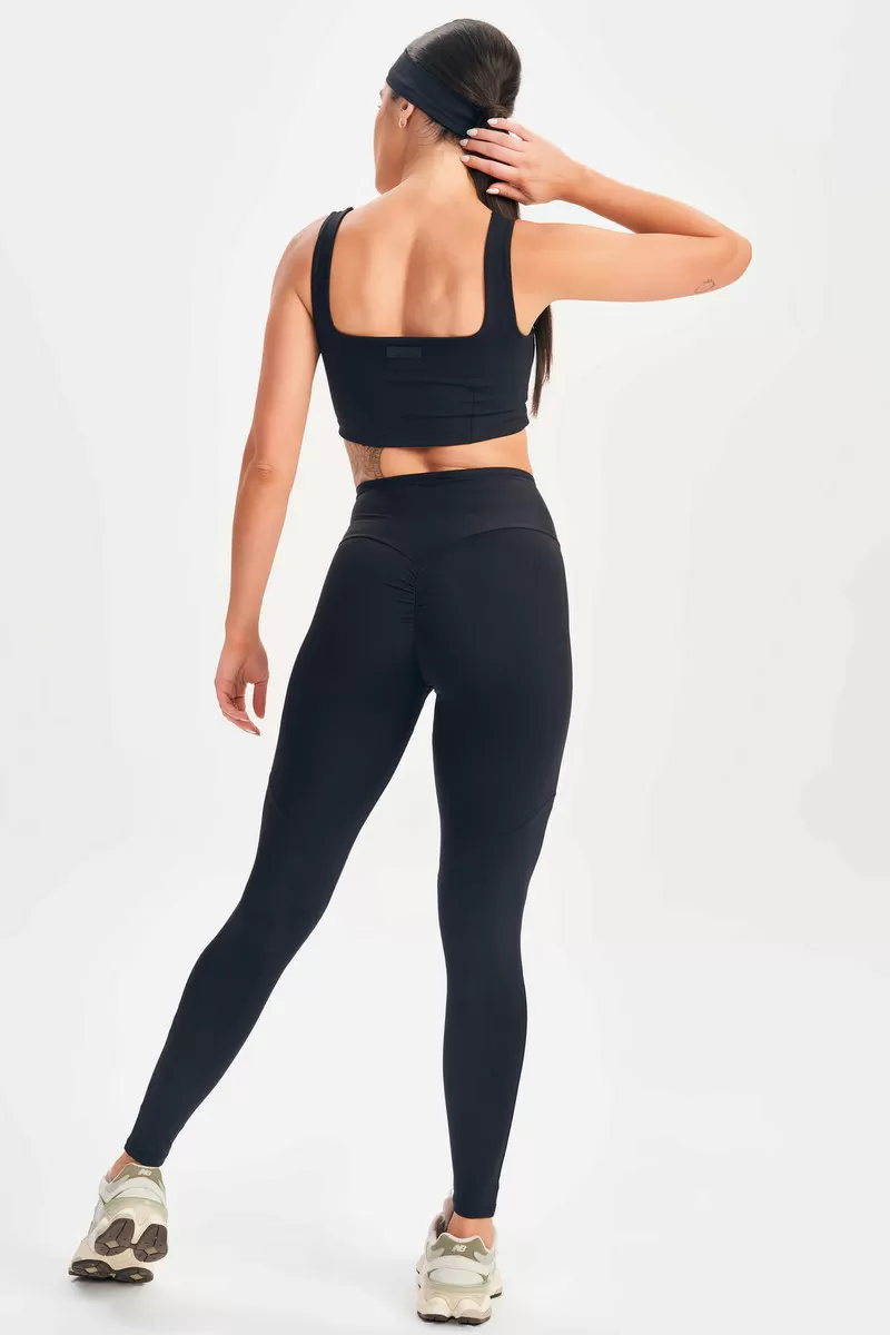 Lets Gym - Black Push Up Leggings - 2604PT