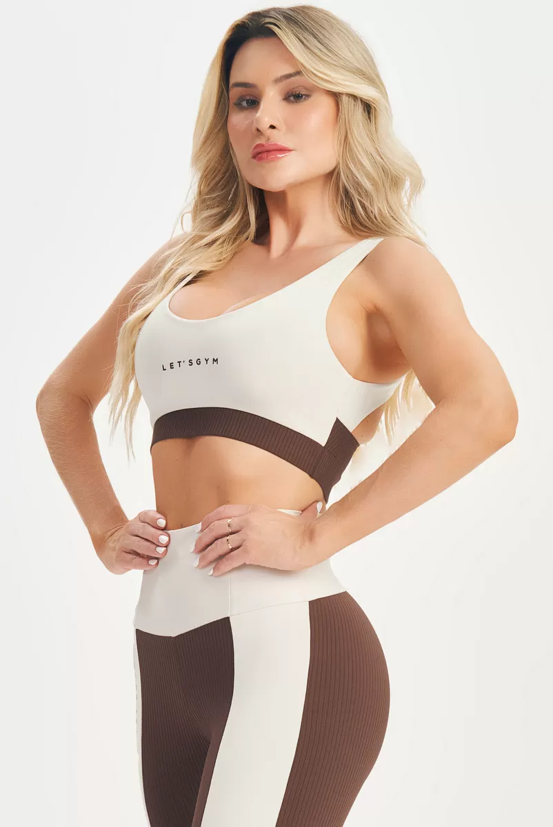Lets Gym - Basic Deep Off White Top - 2606OF